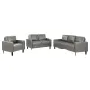 Coaster Fine Furniture 508365-S3 Ruth - 3 Piece Upholstered Track Arm Sofa Set - Gray