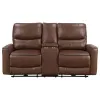 Coaster Fine Furniture 610265P Greenfield - Upholstered Power Reclining Loveseat - Saddle Brown