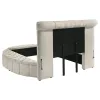 Coaster Fine Furniture 360111Q Sonya - Upholstered Queen Round Storage Bed - Ivory