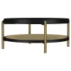 Coaster Fine Furniture 706198 Arini - Round Coffee Table With Storage Shelf - Black