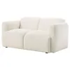 Coaster Fine Furniture 509812 Dorset - Fabric Upholstered Round Track Arm Loveseat - White