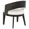 Coaster Fine Furniture 115393 Leandro - Upholstered Dining Arm Chair (Set of 2) - Burnished Black / Cream