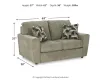 Ashley Furniture 2680535 Cascilla - Loveseat - Light Gray