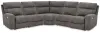 Ashley Furniture 61003S8 Ashley Furniture 61003S8 Next-Gen Durapella - 5-Piece Power Reclining Sectional With RAF And LAF Recliners - Slate