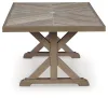 Ashley Furniture PCP790-625 Laguna Heights - Rectangular Dining Table With Umbrella Option - Beige