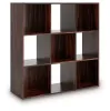 Ashley Furniture EA1055-3X3 Glosmount - Nine Cube Organizer - Cherry / Light Brown