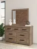 Ashley Furniture PCB2844B1 Ashley Furniture PCB2844B1 Oliandon - Dresser And Mirror - Light Brown
