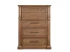 Pulaski Furniture BP444-180KGC-KIT5 Pulaski Furniture BP444-180KGC-KIT5 Gallant Grove - California King Panel Bed, 2 Nightstands, Drawer Dresser With Landscape Mirror And Drawer Chest - Brown