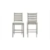 New Classic D1652-22 Pascal - Ladderback Counter Chair (Set of 2) - Driftwood
