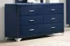 CoasterEveryday 223373 Melody - 6-Drawer Upholstered Dresser - Pacific Blue