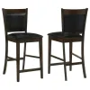 CoasterEveryday 100959 Jaden - Upholstered Counter Chair (Set of 2) - Black And Espresso