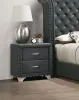CoasterEveryday 223382 Melody - Upholstered 2-Drawer Nightstand - Gray