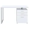 CoasterEveryday 800325 Brennan - 3-Drawer Office Computer Desk - White