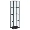 CoasterEveryday 950171 Cyclamen - 4-Shelf Clear Glass Curio Display Cabinet - Black