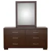 CoasterEssence 200713M Jessica - 6-Drawer Dresser With Mirror - Cappuccino