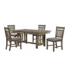 New Classic 40-3412-D4C Harrisburg - Dining Table & 4 Chairs - Brown