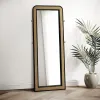 Coaster Fine Furniture 224339 Arini - Cane Weave Full Length Standing Floor Mirror - Black
