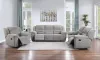 Coaster Fine Furniture 602551-S3 Gilson - 3 Piece Chenille Upholstered Sofa Set - Gray
