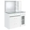 Coaster Fine Furniture 930218 Flora - 2-Drawer Vanity Set With LED Mirror - White High Gloss