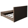 Coaster Fine Furniture 305811Q Senna - Upholstered Queen Audio Flame Visualizer Bed - Brown