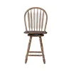 Liberty Furniture 186-B100324 Carolina Crossing - Windsor Swivel Counter Chair - Antique Honey