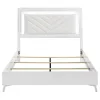 Coaster Fine Furniture 215791Q Cassia - Queen LED Panel Bed - White High Gloss