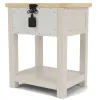 Riverside Furniture 79468 Glenndale - One Drawer Nightstand - Aged White / Wheat