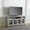 Liberty Furniture 824-TV66 Heartland - Entertainment TV Stand - Antique White / Tobacco Tops
