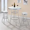 CoasterEveryday 2299W Retro - Upholstered Metal Swivel Bar Stool (Set of 2) - White