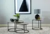CoasterEveryday 736028 Lainey - 2 Piece Round Faux Marble Nesting Coffee Table - Gray