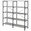 CoasterEveryday 801544 Analiese - 4-Shelf Double Bookshelf - Gray Driftwood