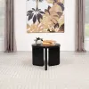 Coaster Fine Furniture 709677 Cordova - Round Solid Wood End Table - Black