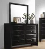 CoasterEssence 200703M Briana - 8-Drawer Dresser With Mirror - Black