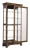 Pulaski Furniture P021768 Pulaski Accents - Sliding Door Curio With Glass Shelves And LED Light - Dark Brown