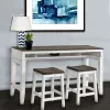 Intercon KA-TA-7636-GWH-C Kona - Sofa Bar Table - Gray / White