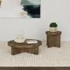 Coaster Fine Furniture 710138 Kinkaid - Round Solid Mango Wood Coffee Table - Brown