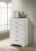 Coaster Fine Furniture 202445 Louis Philippe - 5-Drawer Bedroom Chest - White