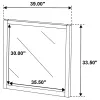 Coaster Fine Furniture 224424 Wilkes - Dresser Mirror - Dark Cocoa
