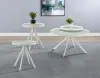 Coaster Fine Furniture 706258-S3 Briggs - 3 Piece Round Coffee And End Table Set - White