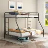 Coaster Fine Furniture 460340BLK Carson - Metal Twin Over Full Bunk Bed - Glossy Black