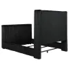 Coaster Fine Furniture 315945Q Centergrove - Upholstered Queen Wingback TV Bed - Black