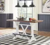 Ashley Furniture D546-13 Valebeck - Rectangular Dining Room Counter Table - White / Brown