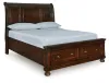 Ashley Furniture B697B43 Ashley Furniture B697B43 Porter - Queen Sleigh Storage Bed - Rustic Brown