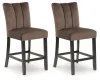 Ashley Furniture PCD581-124 Jeshina - Upholstered Barstool (Set of 2) - Mocha