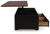 Ashley Furniture T664-9 Wildenauer - Lift Top Cocktail Table - Brown / Black
