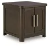 Ashley Furniture T678-3 Breckington - Rectangular 2-door End Table - Dark Brown