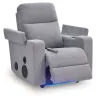 Ashley Furniture PC9930642A Pineland - Glider Power Recliner With Audio System - Pewter