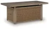 Ashley Furniture PCP790-773 Laguna Heights - Rectangular Fire Pit Table - Beige