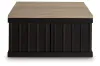 Ashley Furniture T721-00 Rylandyn - Lift Top Cocktail Table - Black / Light Brown