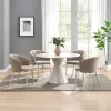 ACME DN07076 Ogin - Arm Chair (Set of 2) - Dark Beige & Natual